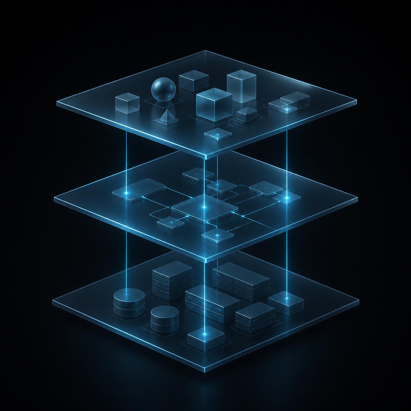 Diagram showing applayer.io as the app layer between AI models and business systems